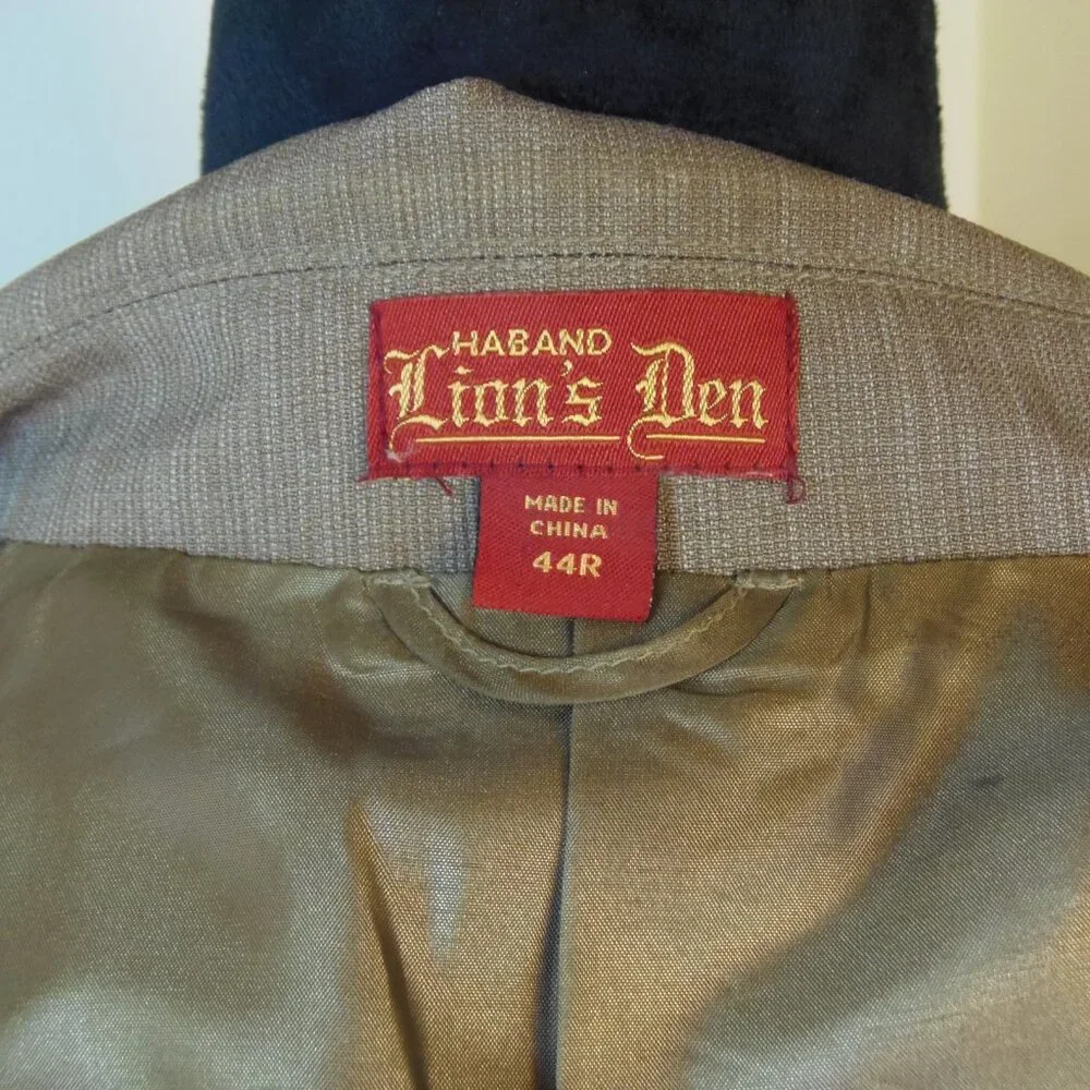 Vintage Haband Lion's Den Men's 44R‎ Front Zip Leisure Jacket MCM Hipster